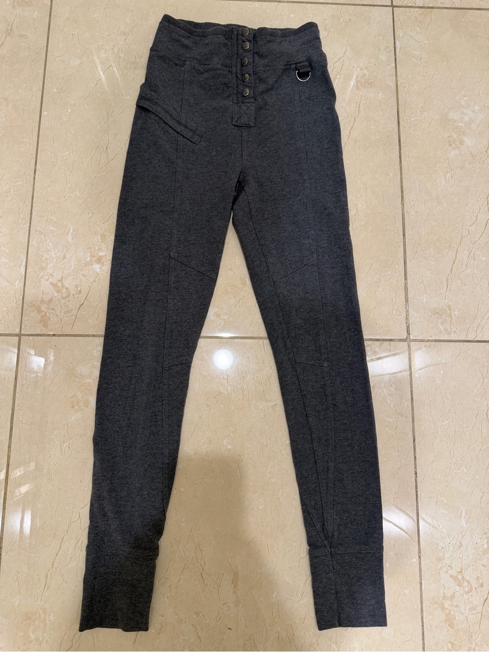 FP Movement by Free People Charcoal High-Waist Button Leggings
